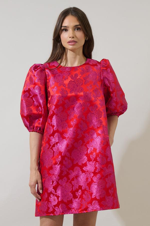 sugarlips Duson Jacquard Shift Mini Dress