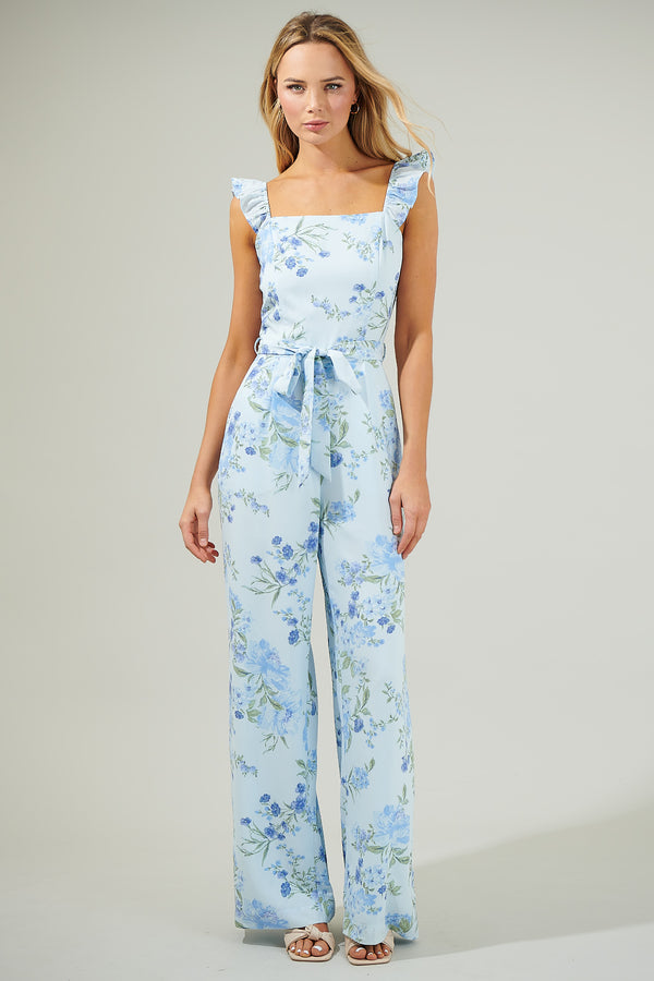 sugarlips Dusty Floss Floral Sleeveless Jumpsuit