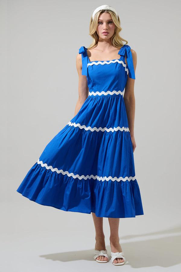 sugarlips Edith Tiered Midi Dress