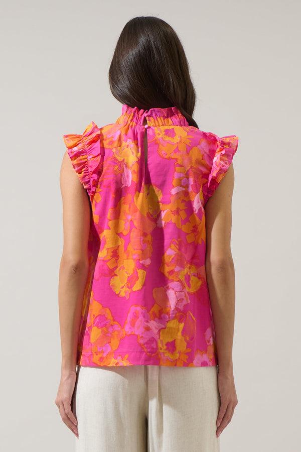 Sugarlips Elaris Floral Zoie Ruffle Top
