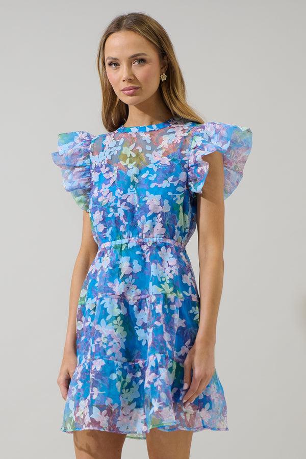 Sugarlips Eleni Organza Gunda Tiered Mini Dress