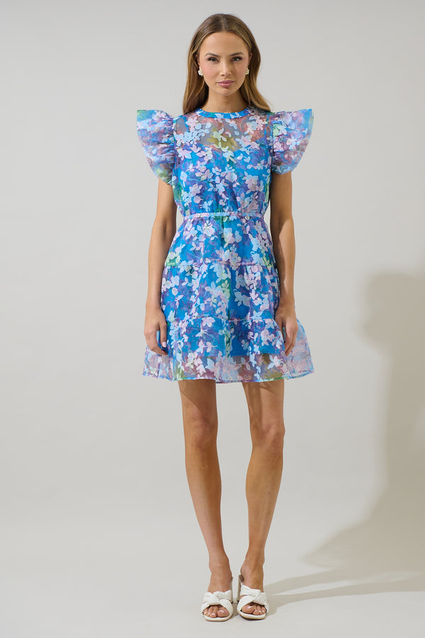 Sugarlips Eleni Organza Gunda Tiered Mini Dress