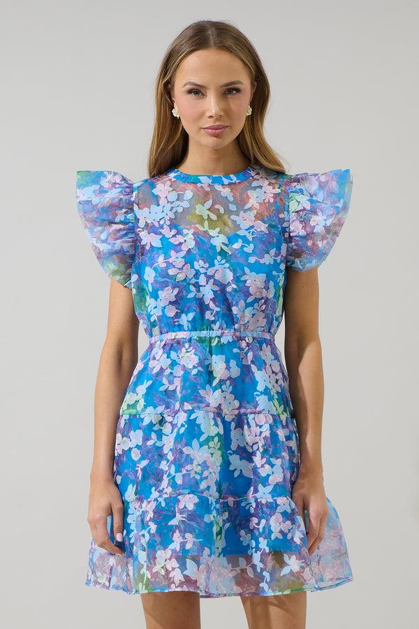 sugarlips Eleni Organza Gunda Tiered Mini Dress