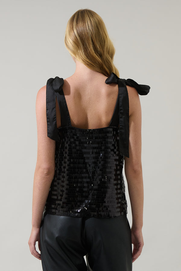 Sugarlips Eliora Sequin Tie Top