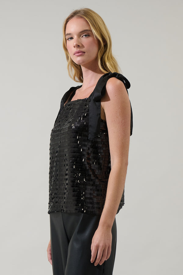 Sugarlips Eliora Sequin Tie Top