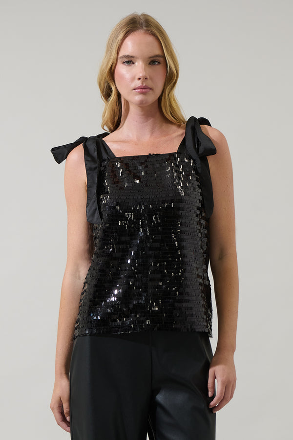 sugarlips Eliora Sequin Tie Top