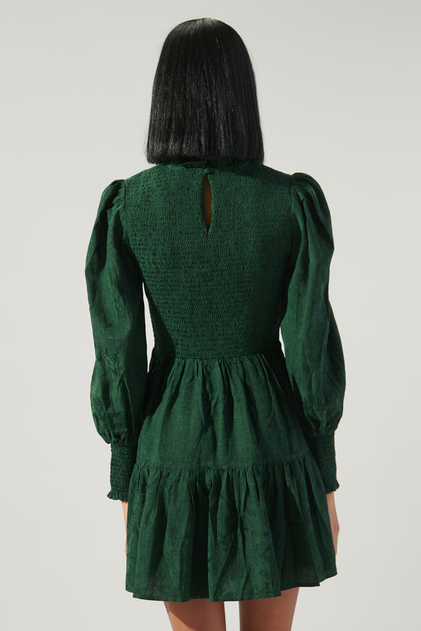 Sugarlips Elizabeth High Neck Smocked Mini Dress