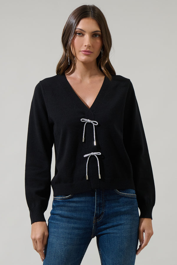 sugarlips Elle Bow Cardigan Sweater