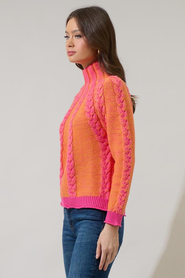 Sugarlips Elnora Contrast Raglan Sleeve Sweater