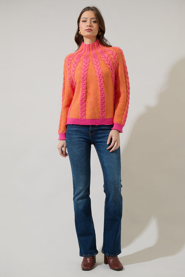 Sugarlips Elnora Contrast Raglan Sleeve Sweater