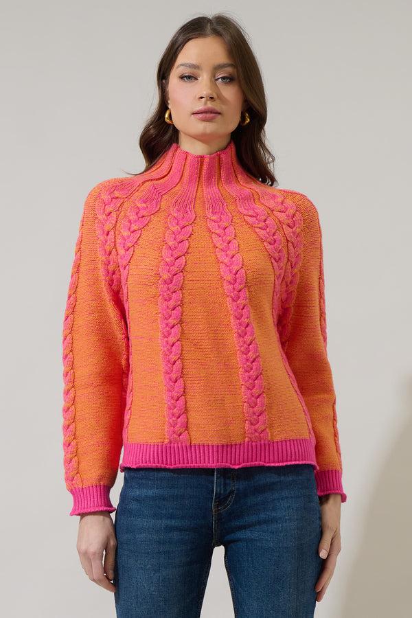 sugarlips Elnora Contrast Raglan Sleeve Sweater
