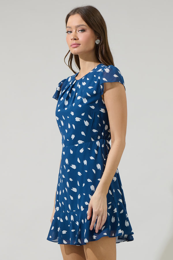 Sugarlips Elodie Dot Aviella Ruffle Mini Dress