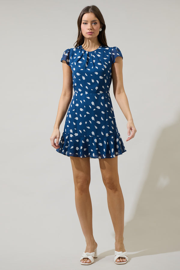 Sugarlips Elodie Dot Aviella Ruffle Mini Dress