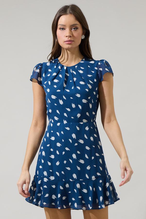 sugarlips Elodie Dot Aviella Ruffle Mini Dress