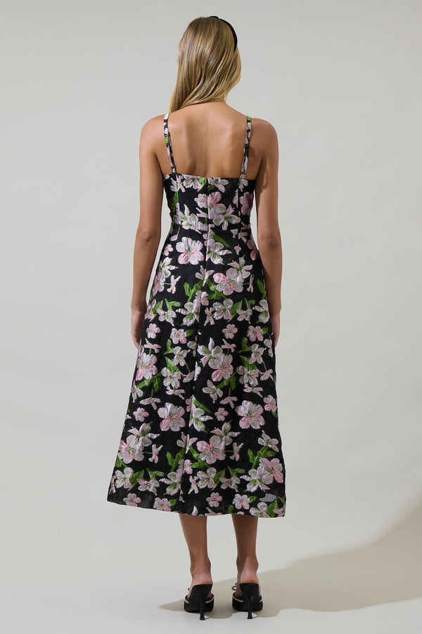 Sugarlips Elsinore Floral Pleated Midi Dress