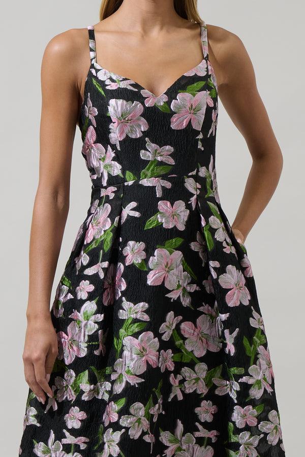 Sugarlips Elsinore Floral Pleated Midi Dress