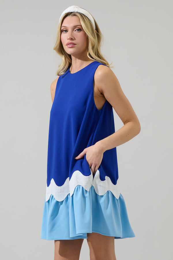 Sugarlips Elva Wave Shift Mini Dress