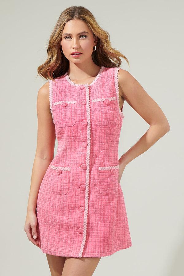 Sugarlips Elvia Tweed Mini Dress