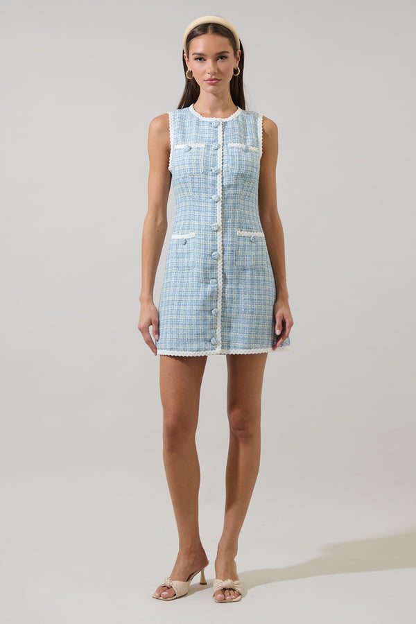 Sugarlips Elviane Tweed Mini Dress