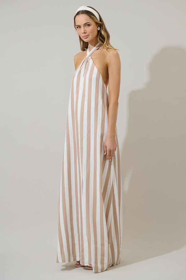 Sugarlips Emerly Striped Sabria Maxi Dress