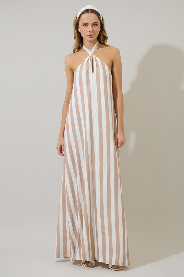sugarlips Emerly Striped Sabria Maxi Dress