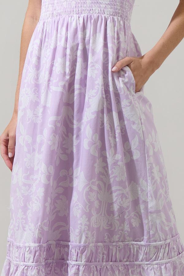 Sugarlips Emme Floral Demie Smocked Maxi Dress