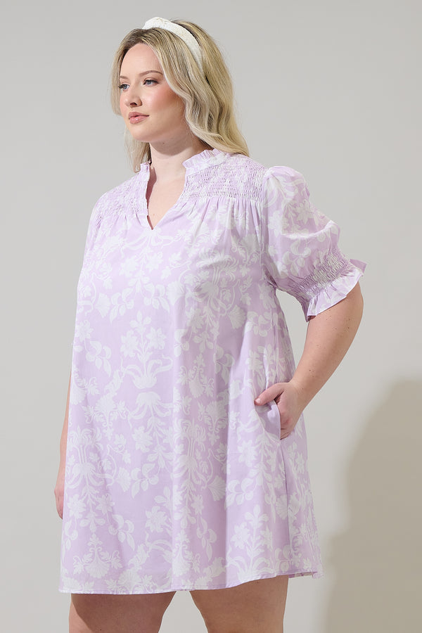 Sugarlips Emme Floral Hera Shift Mini Dress Curve