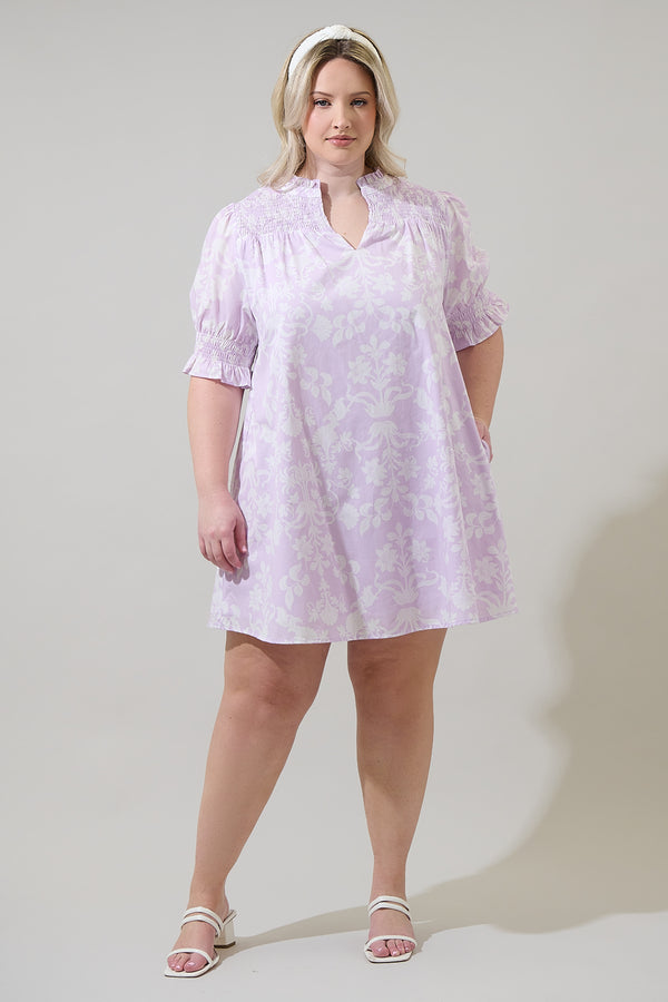 Sugarlips Emme Floral Hera Shift Mini Dress Curve