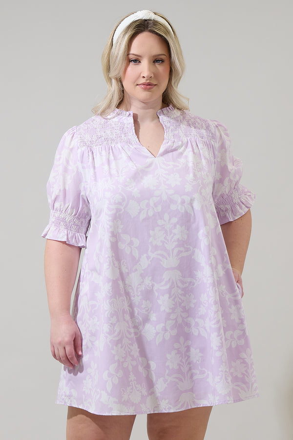 sugarlips Emme Floral Hera Shift Mini Dress Curve