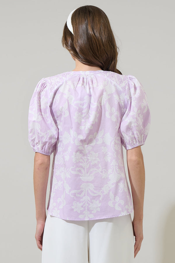 Sugarlips Emme Floral Zuri Smocked Top