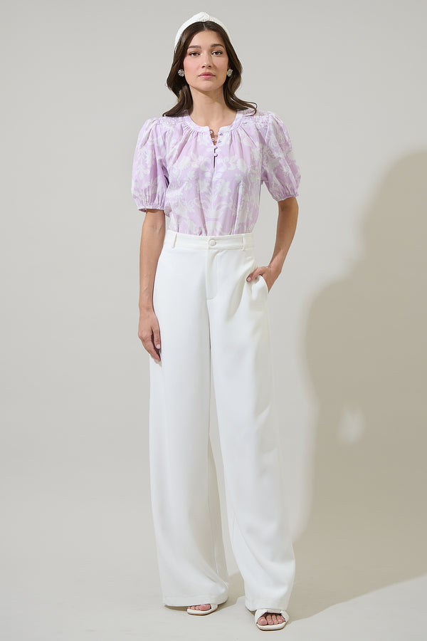 Sugarlips Emme Floral Zuri Smocked Top