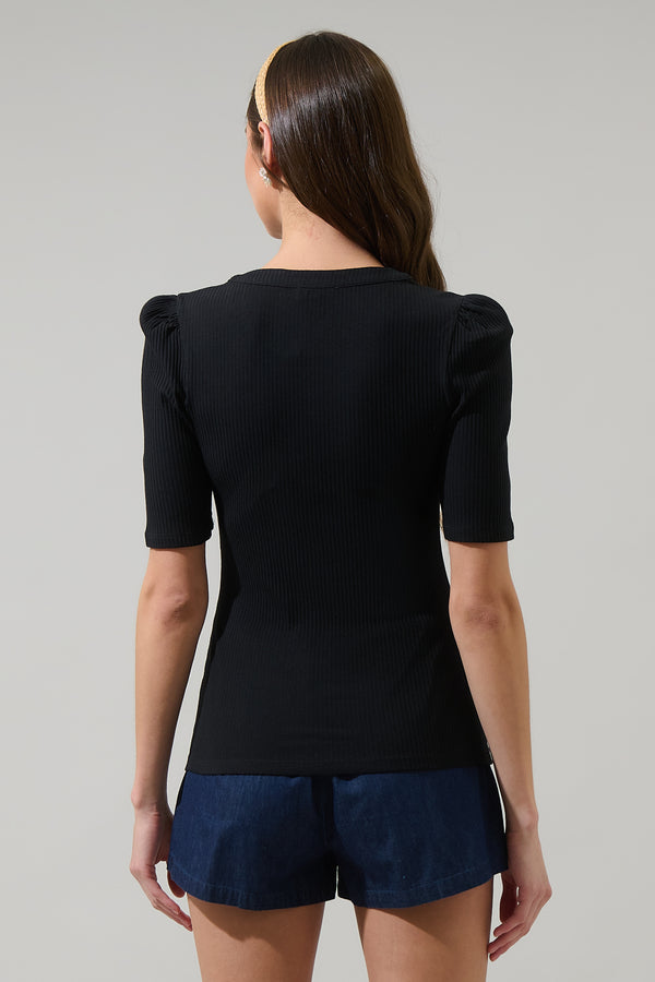Sugarlips Emmeline Ribbed Knit Top