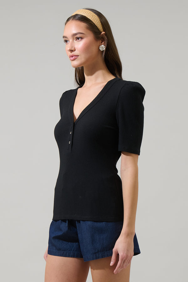Sugarlips Emmeline Ribbed Knit Top