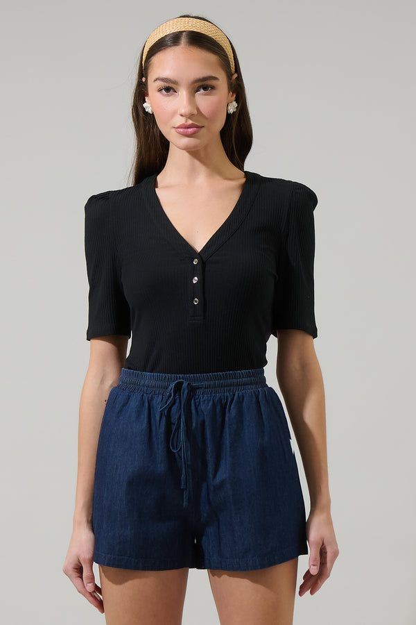 sugarlips Emmeline Ribbed Knit Top