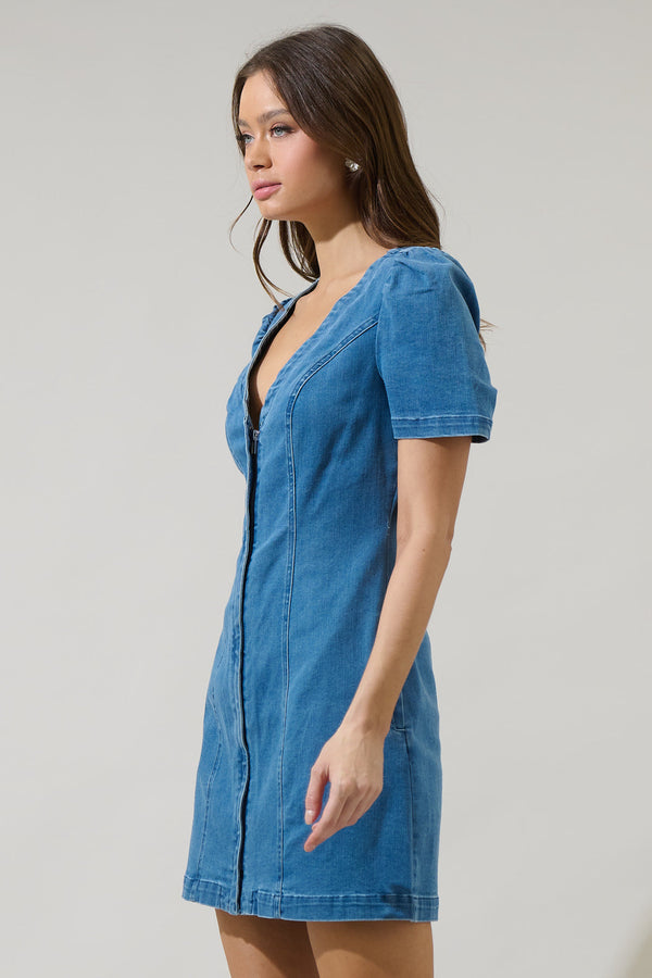 Sugarlips Emmet Jackson Denim Mini Dress