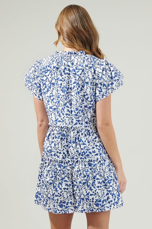 Sugarlips Empire Floral Tiered Mini Dress