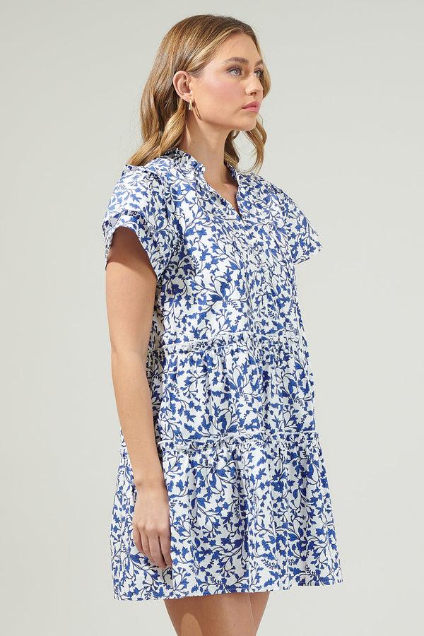 Sugarlips Empire Floral Tiered Mini Dress