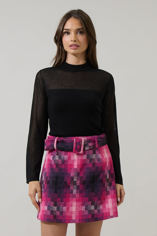 sugarlips Eris Mock Neck Knit Top