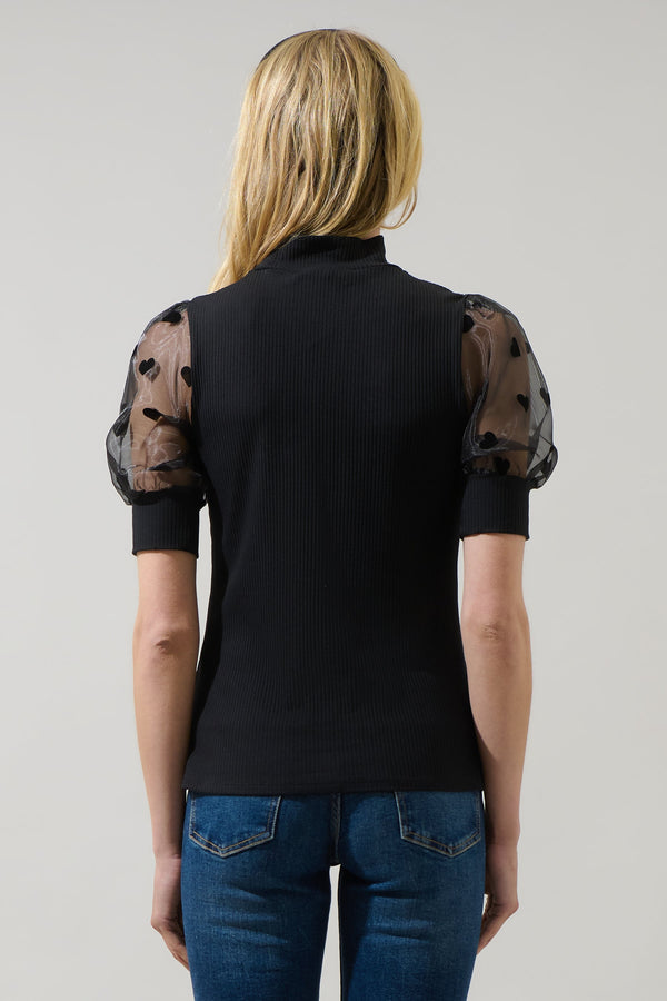 Sugarlips Erlina Heart Knit Top