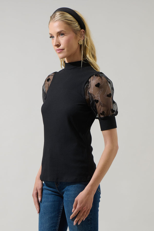 Sugarlips Erlina Heart Knit Top