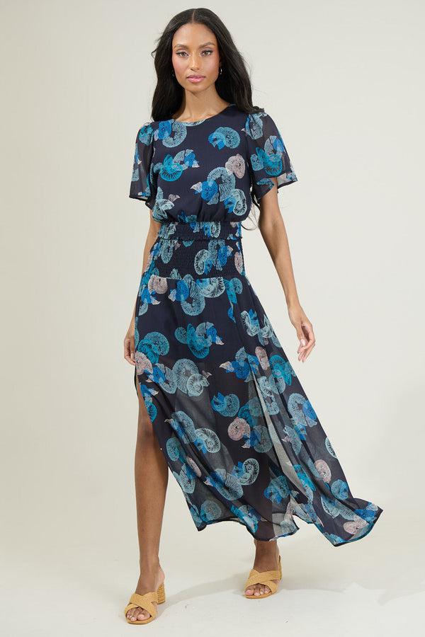 Sugarlips Estelle Shell Smocked Maxi Skirt