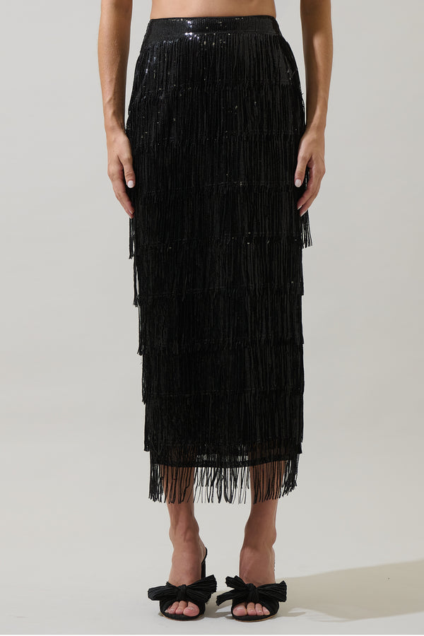 sugarlips Estery Sequin Maxi Skirt