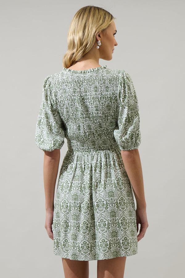 Sugarlips Estrada Floral Jile Smocked Mini Dress