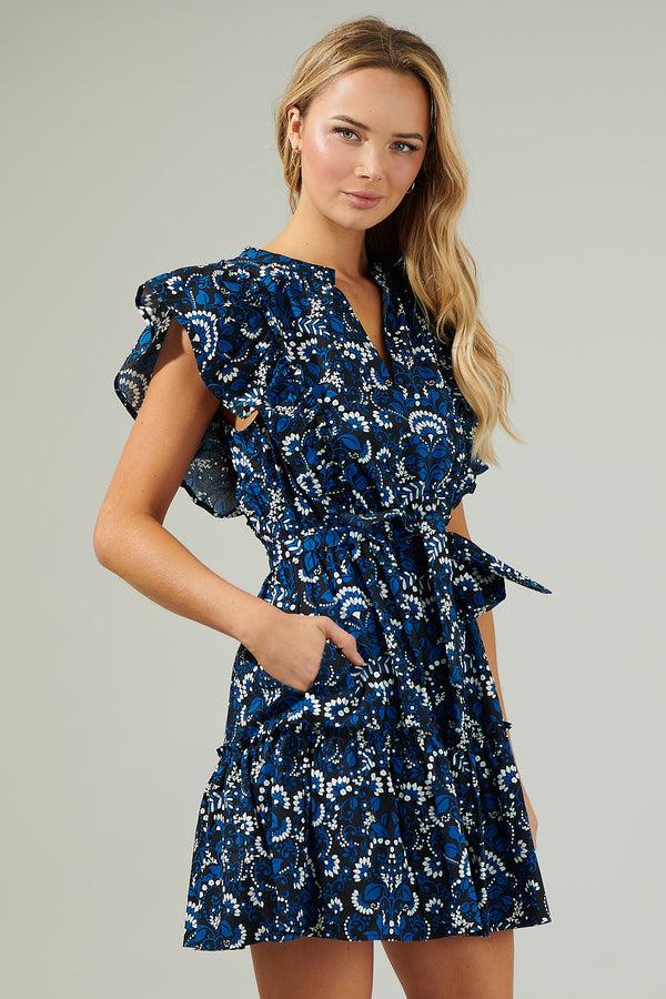 Sugarlips Etta Floral Ruffle Mini Dress
