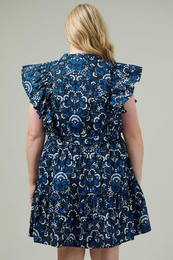 Sugarlips Etta Floral Ruffle Mini Dress Curve