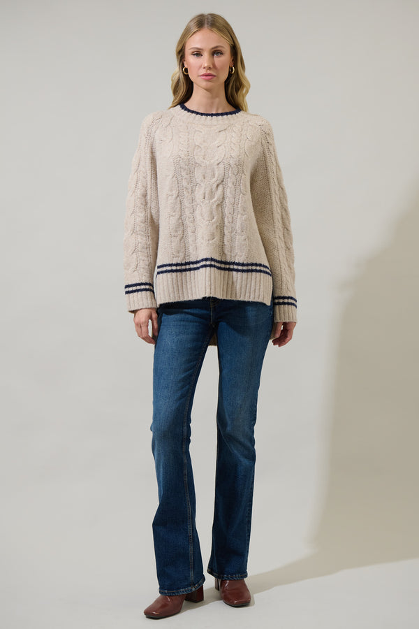 Sugarlips Eudora Oversized Cable Knit Sweater