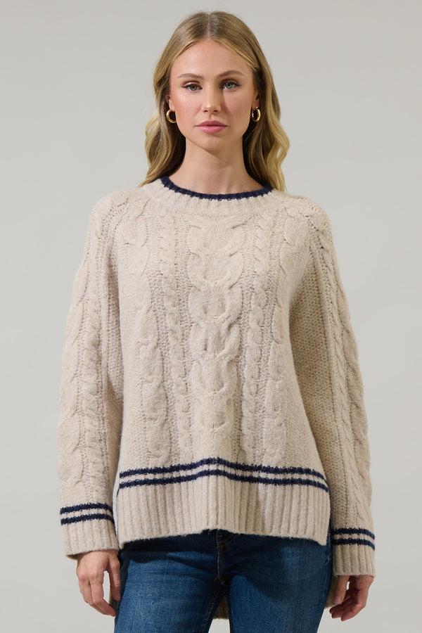 sugarlips Eudora Oversized Cable Knit Sweater