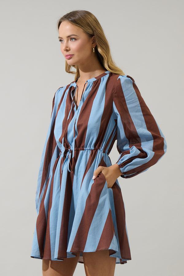 Sugarlips Evabelle Stripe Viany Shift Mini Dress