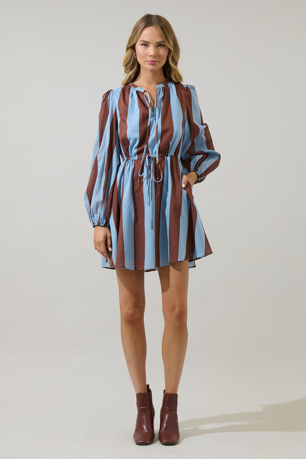 Sugarlips Evabelle Stripe Viany Shift Mini Dress