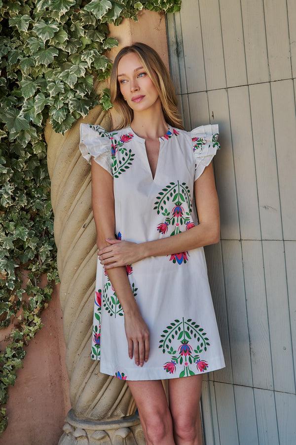 sugarlips Evalyn Ruffle Mini Dress Saury Floral